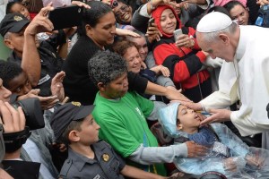 pope with sick child